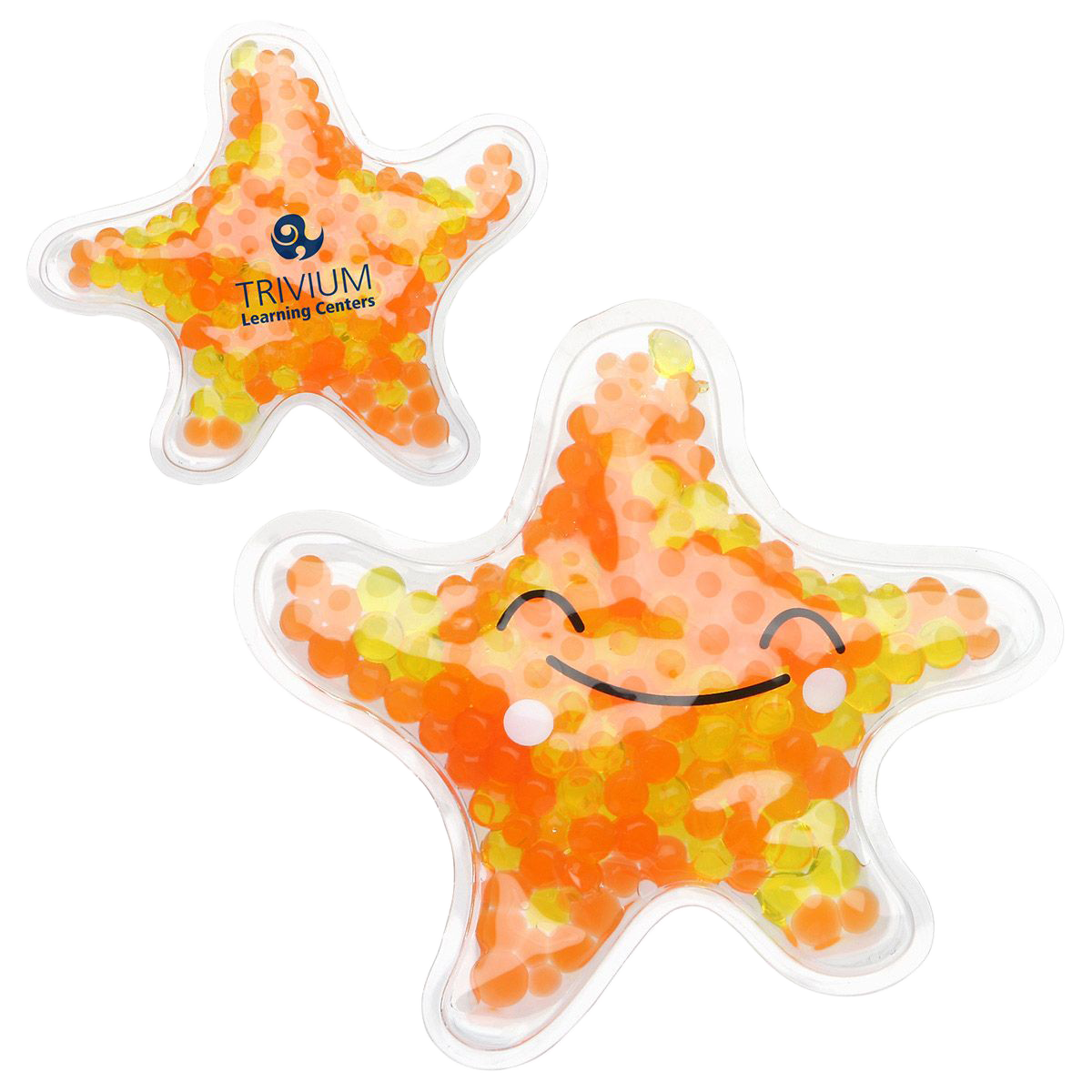 front and back of starfish ice packs